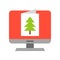 ECard vector, Christmas related flat style icon