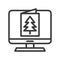 ECard vector, Christmas related line style icon