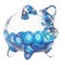 eCash (XEC) Clear Glass piggy bank