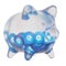 eCash (XEC) Clear Glass piggy bank