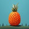 Eccentric Landscape: A Colorful Pineapple Escape - Generative AI