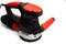 Eccentric Orbital Sander, grinder machine for wood grinding on white background