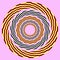 Eccentric rotating circle. optical illusion