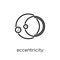 eccentricity icon. Trendy modern flat linear vector eccentricity