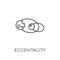Eccentricity linear icon. Modern outline Eccentricity logo conce