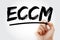 ECCM - East Caribbean Common Market acronym with marker, business concept background