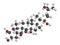 Ecdysone insect molting prohormone. 3D rendering.