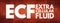 ECF - Extracellular fluid acronym concept