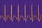 ECG in atrial flutter, 3D illustration