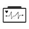 Ecg heart machine medical device pictogram