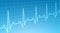 ECG heartbeat monitor, cardiogram heart pulse line wave. Electrocardiogram medical background