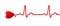 ECG pulse graph with heart shape
