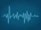 ECG pulse heartbeat blue line