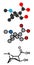 Ecgonine coca alkaloid molecule. Metabolite of cocaine