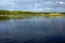 Echo lake in Zwierzyniec, Roztocze National Park, Poland