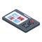 Echo sounder gadget icon, isometric style