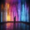 Echoes of Serenity: Waterfalls of Light Flowing Down a Textured Wall