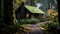 Echoes of Yesteryears: The Wooden Cabin Nestled Deep Within Autumn\\\'s Embrace