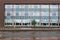 Echt, Limburg, The Netherlands, Rectangular windows of the contemporary building of the town hall