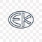 Eckankar vector icon on transparent background, linear