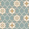 Eclectic combined style seamless pattern with oriental and classic motifs. Arabic vector tiles blue colors.