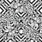 Eclectic fabric seamless pattern. Animal and geometric background with baroque ornament