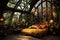 An eclectic and vibrant bohemian bedroom with rich patterns, bold colors, and lush greenery, evoking a sense of wanderlust and
