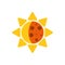 Eclipse moon sun flat icon image