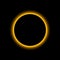 Eclipse solar. Total sun eclipse. Moon planet background. Light on horizon of earth. Concept of astronomy and space. Glow from