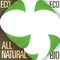 Eco and all natural corner label stickers