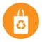 Eco bag, Bag with recycling symbol - Vector