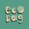 Eco bag cartoon lettering