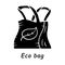 Eco bag glyph icon