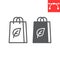 Eco bag line and glyph icon, reusable and ecology, ecobag vector icon, vector graphics, editable stroke outline sign