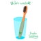 Eco Bamboo Toothbrush in glass
