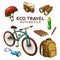 Eco Bicycle Travel Elements Set
