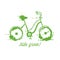 Eco bicycle vector illustration