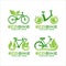 Eco Bike green design logos