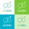 Eco bike icon - Icon, symbol for ecological and electric bikes.