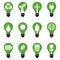 Eco bulbs icons vector art design