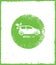 Eco Car Drive Green Vector Natural Friendly Concept On Rough Background