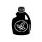 Eco cleaning product black glyph icon