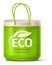 Eco cotton bag mockup. Reusable grocery shopping handbag