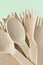 Eco cutlery from pine wood