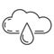 Eco drop rain icon, outline style