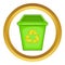 Eco dustbin icon