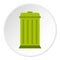 Eco dustbin icon circle