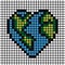 Eco Earth. Pixel earth globe image.