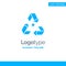 Eco, Ecology, Environment, Garbage, Green Blue Solid Logo Template. Place for Tagline