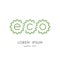 Eco and ecology gearing logo